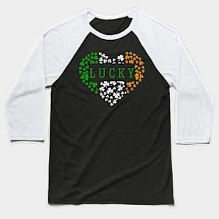 Lucky St. Patrick's Day Heart Baseball T-Shirt